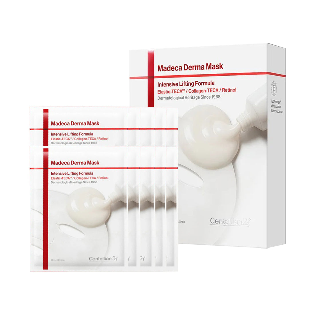 Centellian24 Madeca Derma Mask Intensive Lifting Formula (25 ml × 10 hojas)
